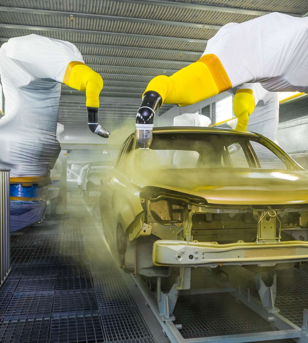 Robotic Arm Paint Robots in the automotive industry